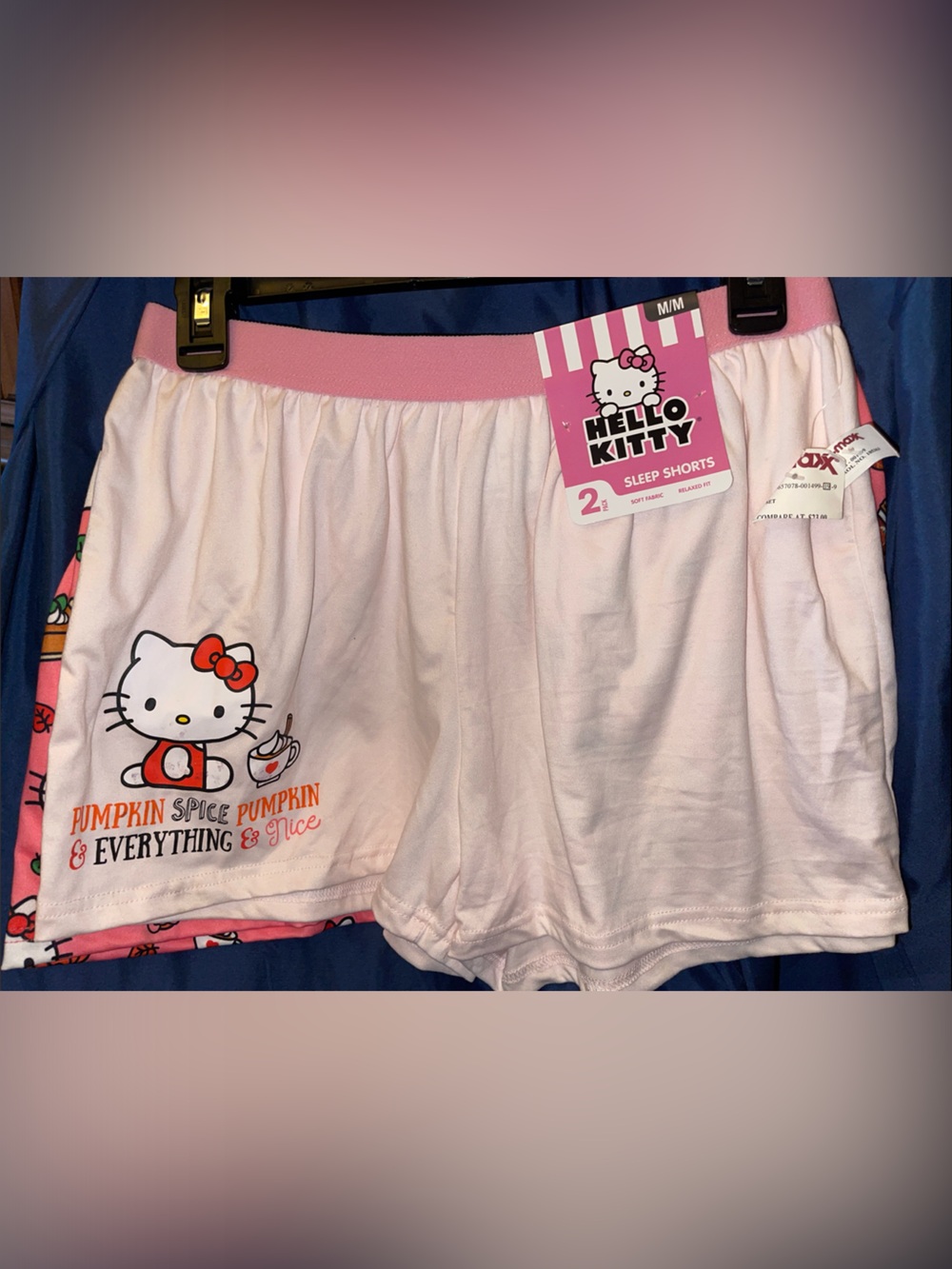 Hello Kitty Halloween White and Pink Women’s Sleep Shorts - 2 Pack
